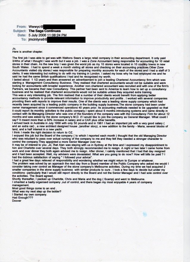 Emails John MacMahon 8/8