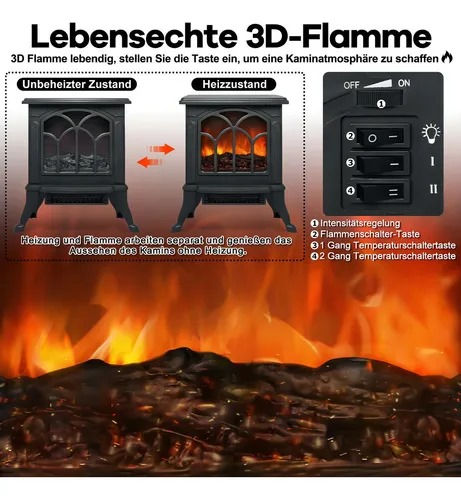 Miniatura: Estufa Simil Leña Electrica KasseL