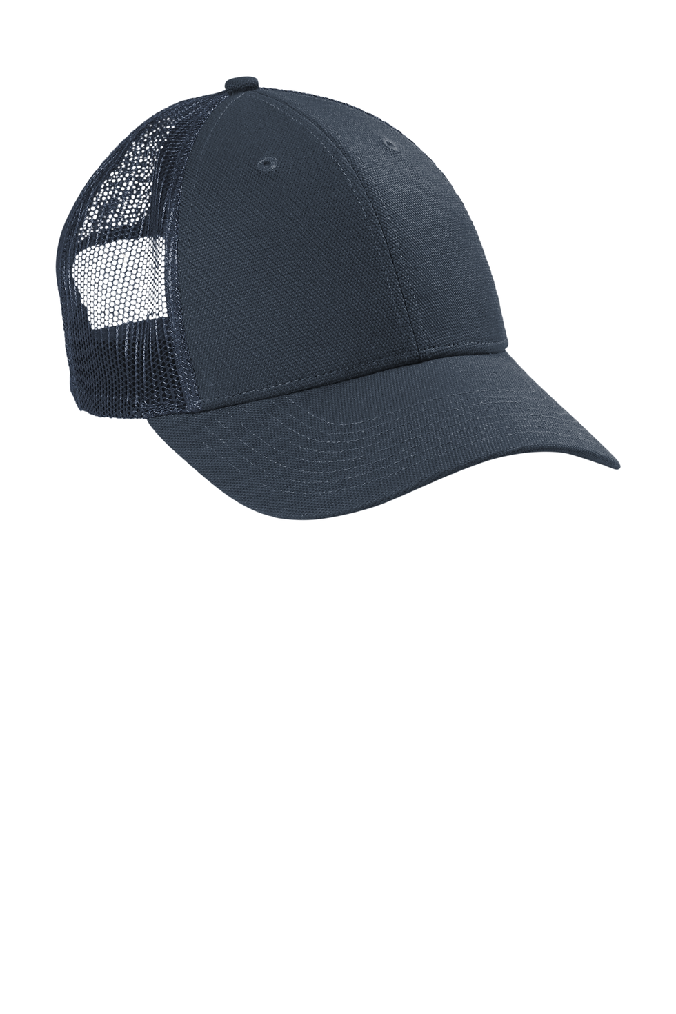 CS811  CornerStone® Canvas Mesh Back Cap Navy side view