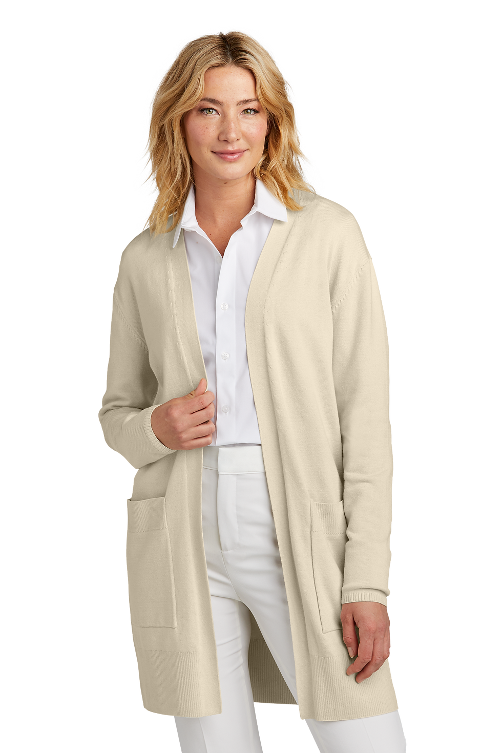 Mercer+Mettle® Women’s Open-Front Cardigan Sweater -Birch