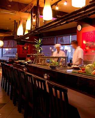 Interior de um restaurante japonês