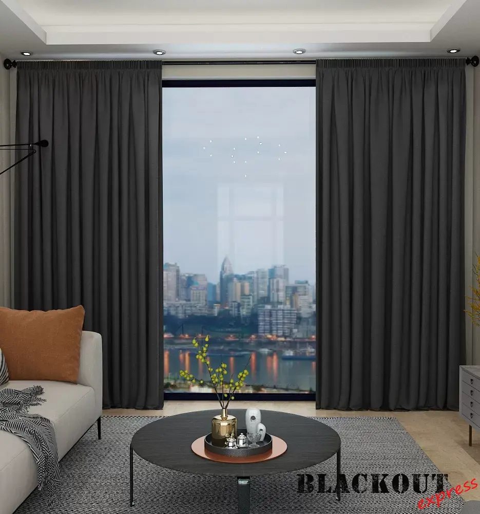 Blackout Express - Midnight Black Readymade Curtain