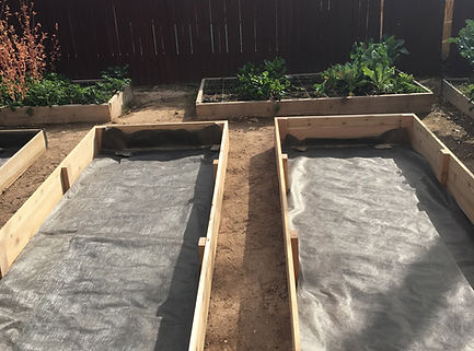 Raised Garden Bed with Landscape Fabric