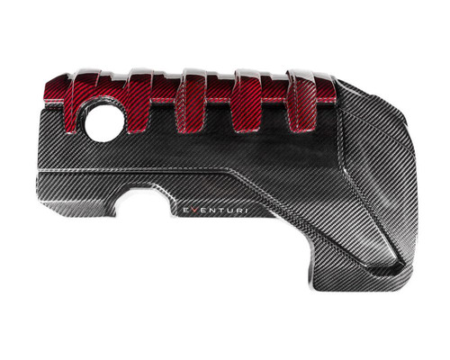 Image of Eventuri Carbon Fiber / Red Kevlar Engine Cover Audi RS3 8.5V / TTRS 8S