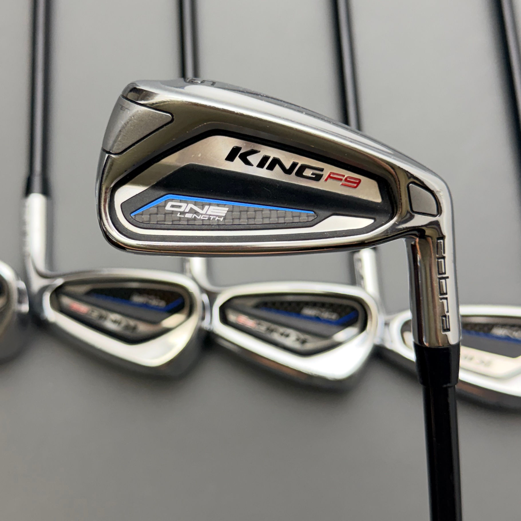 297) Cobra King F9 One Length Iron Set 5-GW / Atmos Graphite, Regular