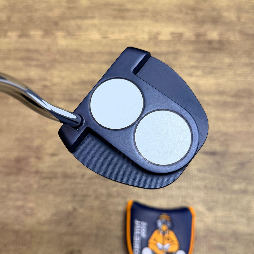 Thumbnail: 2971)  Odyssey Ai One 2 Ball Jailbird Mini Putter w/ Headcover, 35"