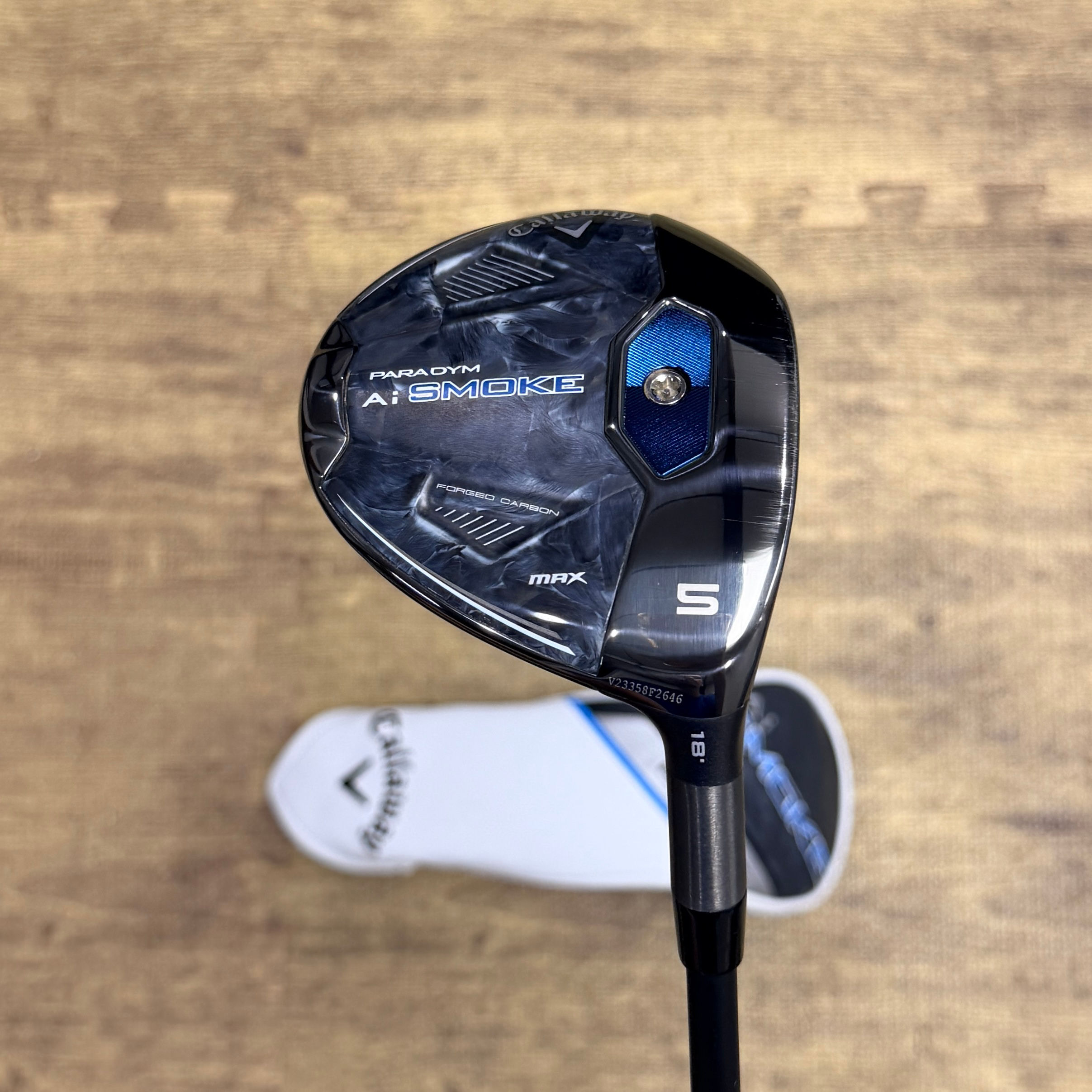 2929)  5 Wood- Callaway Paradym Ai Smoke Max w/ Headcover / Tensei, Stiff