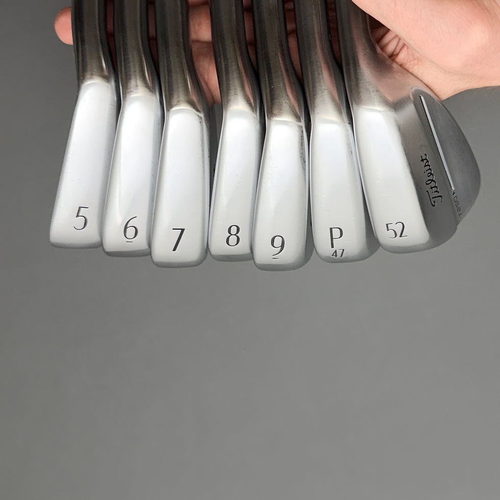 Thumbnail: 42)  +1/2” Titleist T250 Launch Spec Iron Set 5-GW / AMT Red Steel, Regular