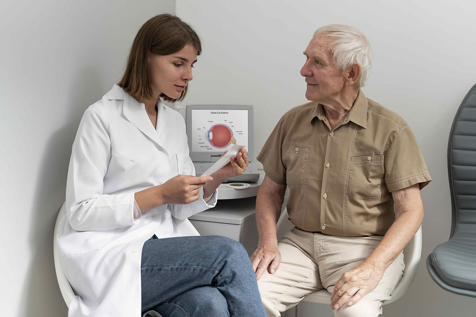 Older man in doctors office