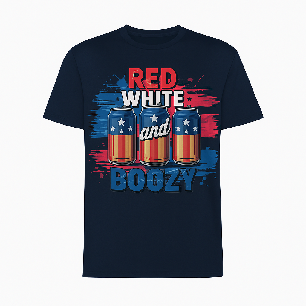 "Red White and Boozy" Premium Graphic Tee