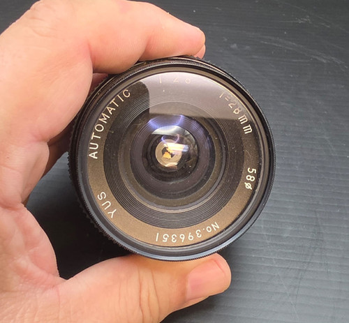 Vintage YUS Automatic 28mm f/2.8 Wide-Angle C/Y Mount Manual Focus
