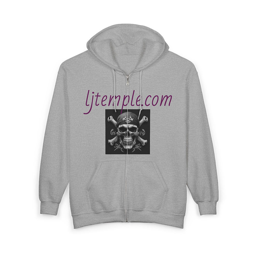 Thumbnail: Skull & Crossbones Rhinestone Zip Hoodie — 'No Fear, Princess' Biker Jacket