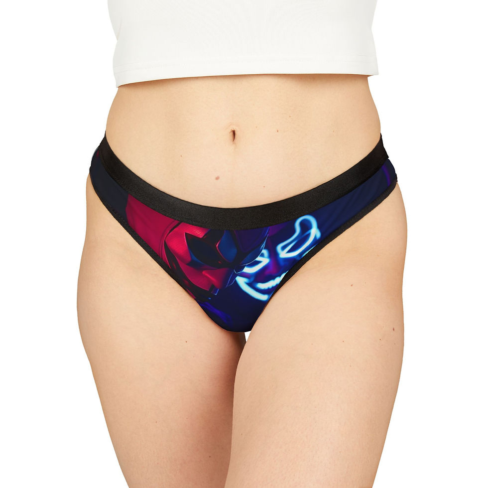 Thumbnail: Vibrant Graphic Women's Thongs - Stylish & Playful Underwear
