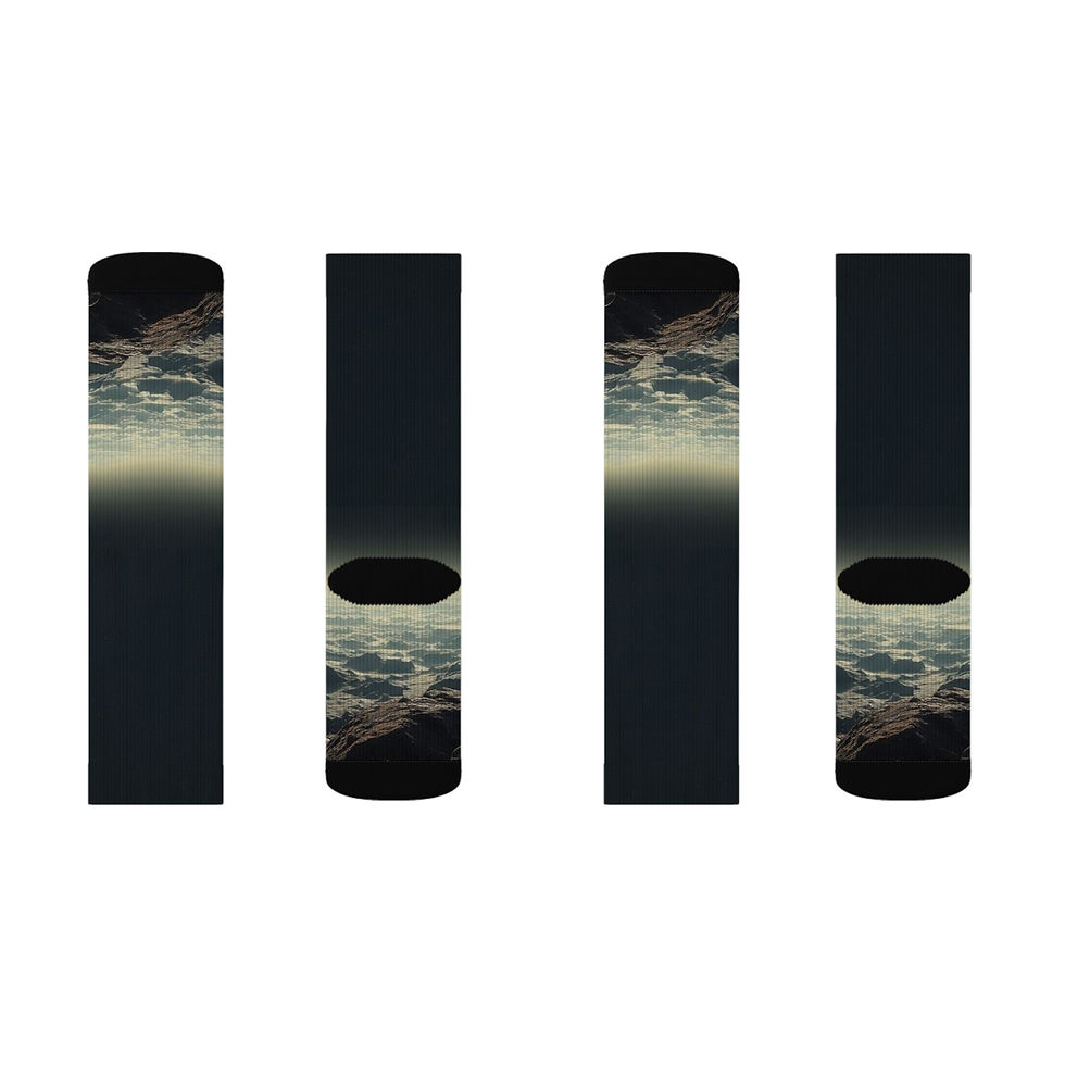 Thumbnail: Aurora Storm Sublimation Socks — Galaxy Sky Gradient Crew Socks