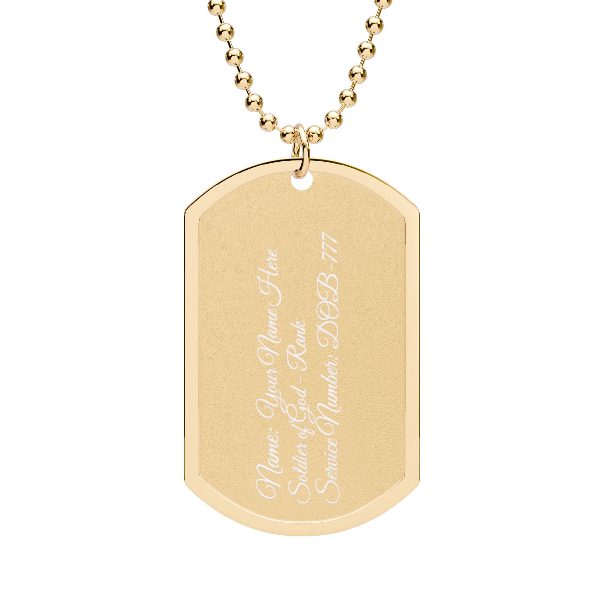 Personalized Dog Tag with Chain — Custom Engraved Pet ID Tag