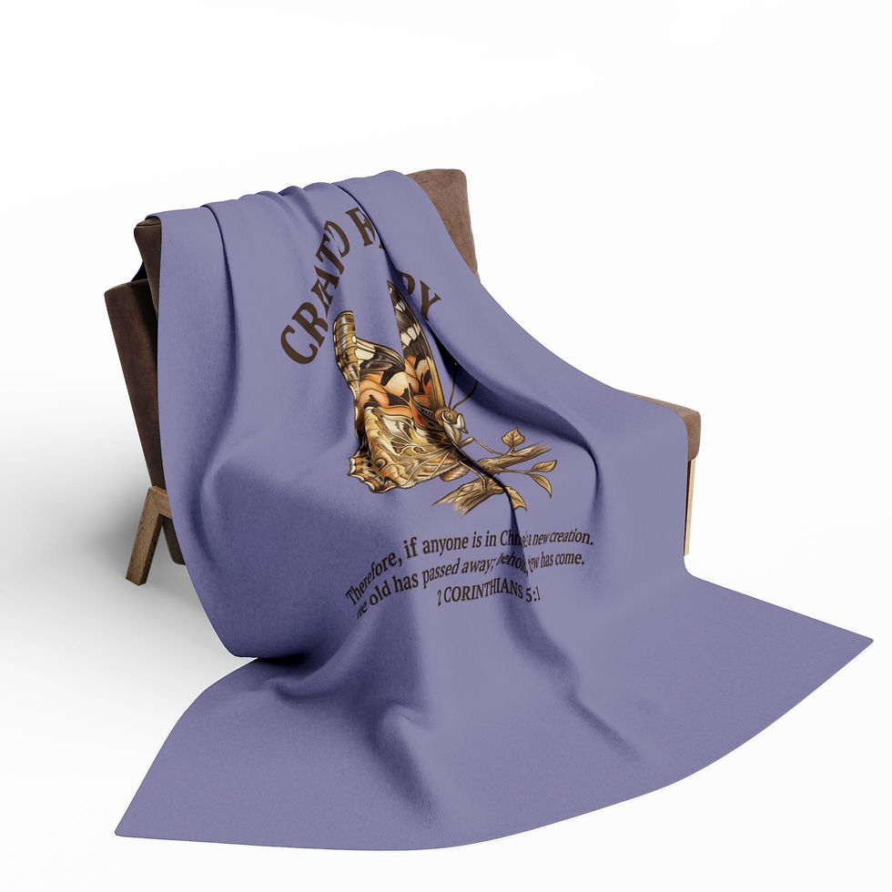 Thumbnail: Created for Glory Arctic Fleece Blanket — Butterfly Scripture Throw
