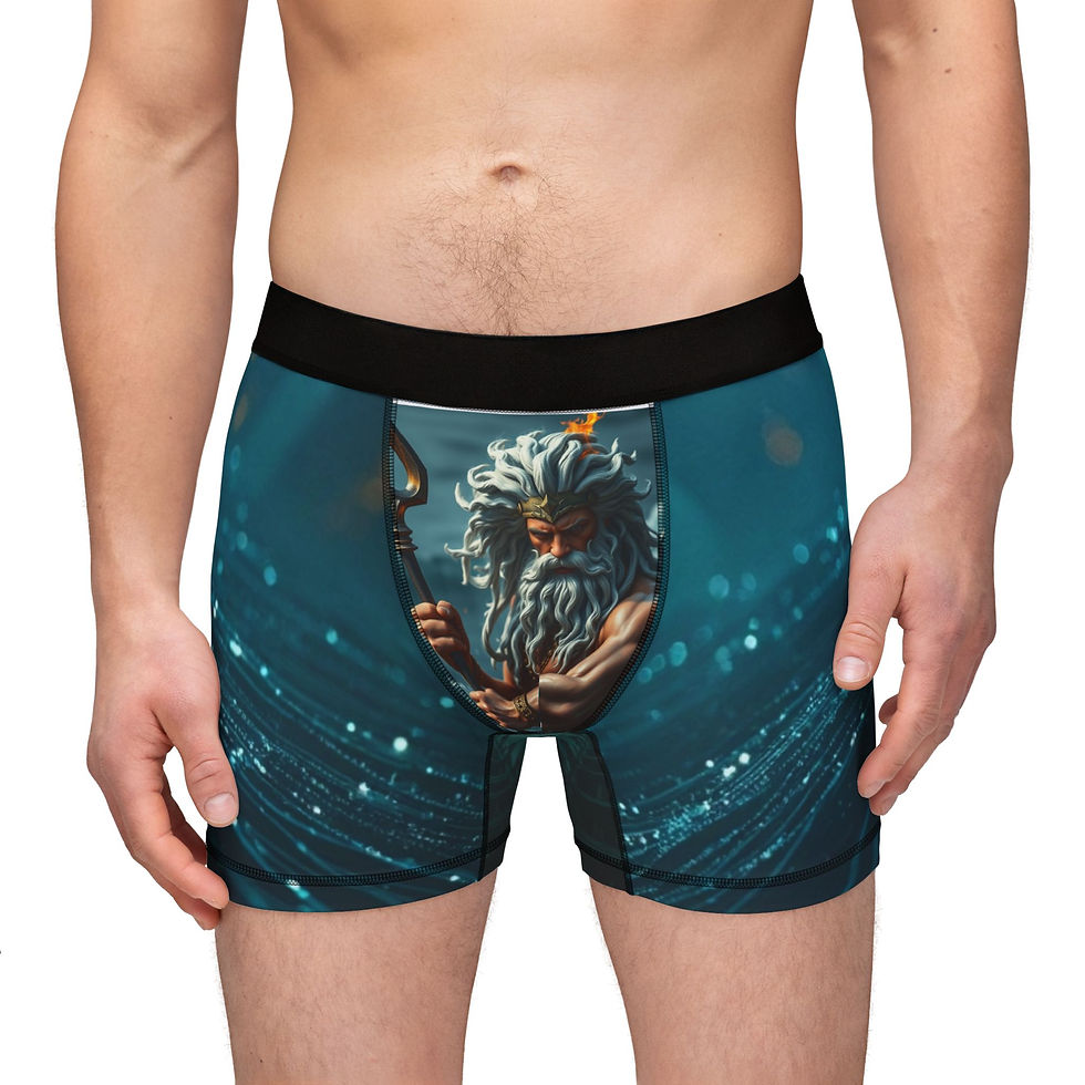 Thumbnail: Men's Boxers - King of the Sea Print