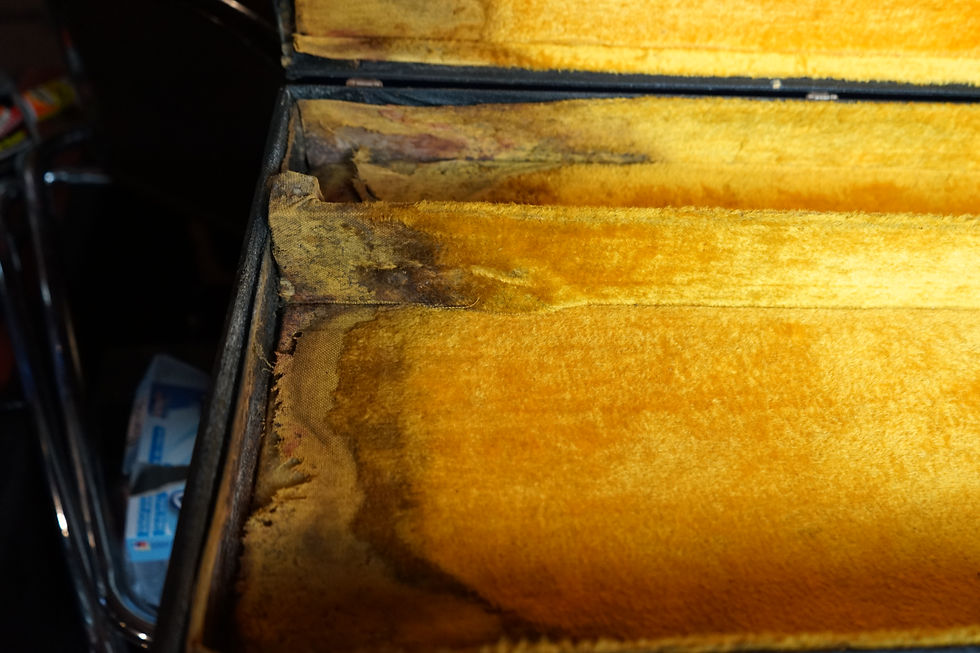Thumbnail: 1965-69 Gibson LP or  SG case.   Some  water damage inside.