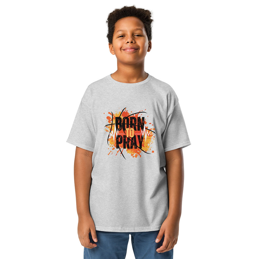 Thumbnail: Born to pray(youth) classic tee