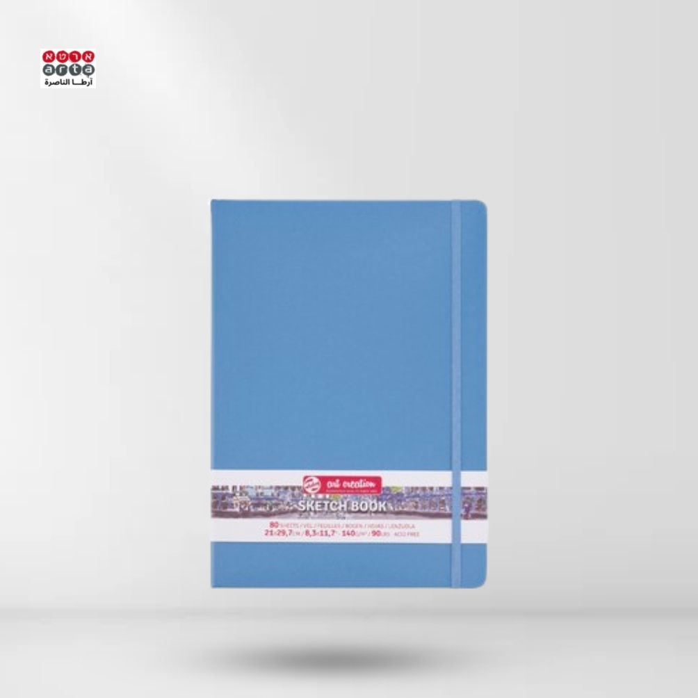 סקיצ'בוק תכלת A4 – מחברת סקיצות עם 80 דפים נייר 140 גרם, אידיאלי לרישום, איורים וסקיצות מקצועיות