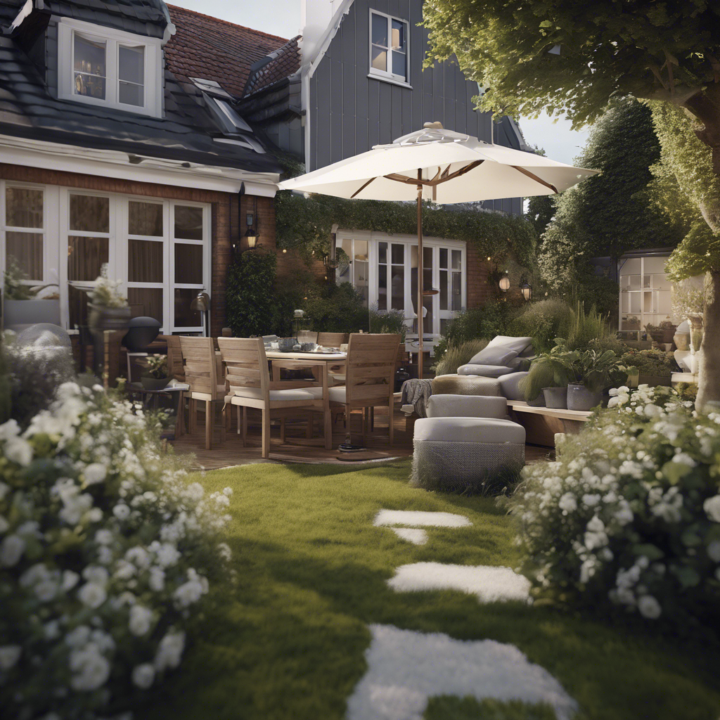 A serene backyard garden