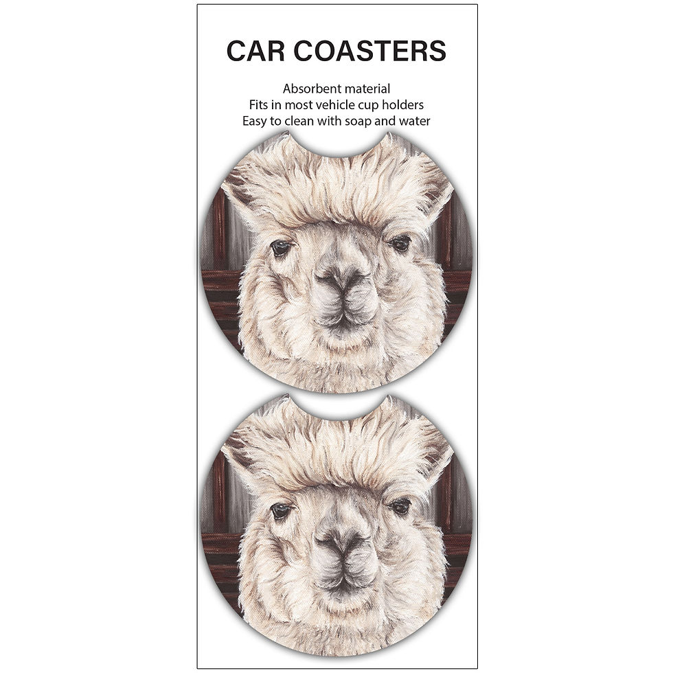 Olivia (alpaca) Car Coasters