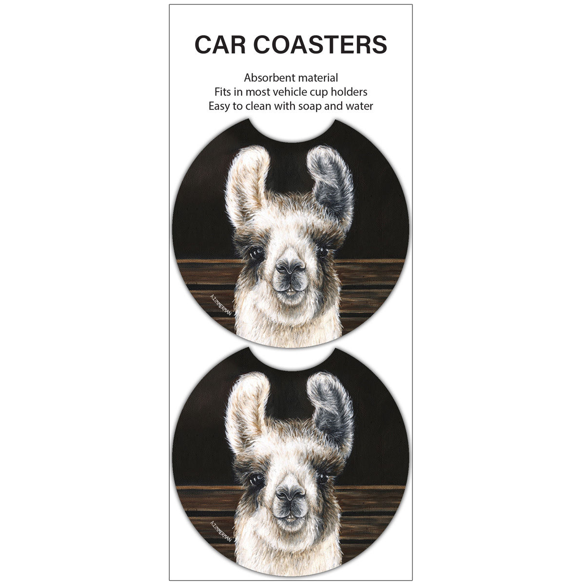 Mary (llama) Car Coasters