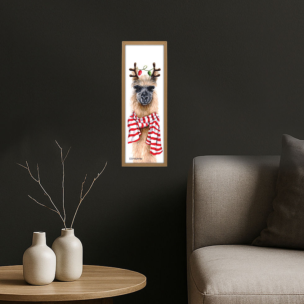 Eleanor Holiday Cheer at Lucky Us Farm -Original Oil Painting