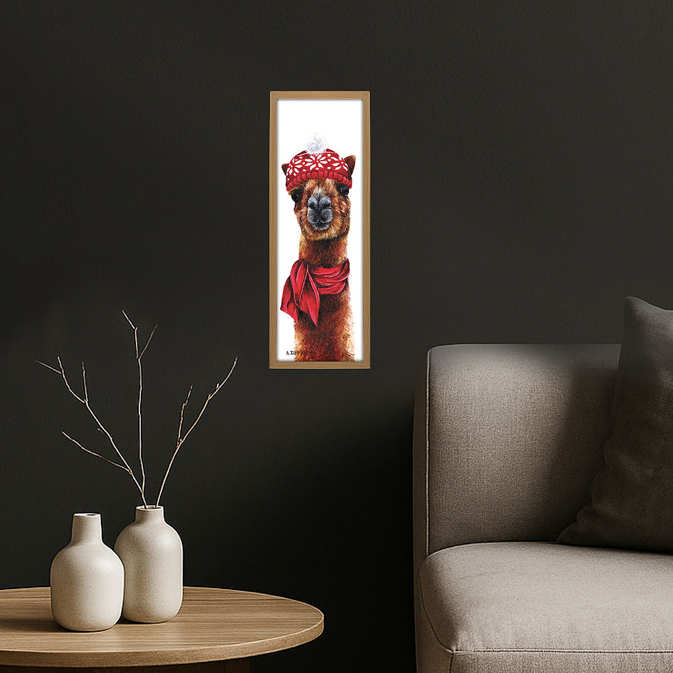 Betty Holiday Cheer at Lucky Us Farm -Original Oil Painting