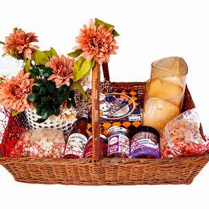 (DEW 010) Big brown basket with handle