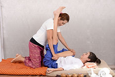 Thai and Swedish massage combination stretching technique