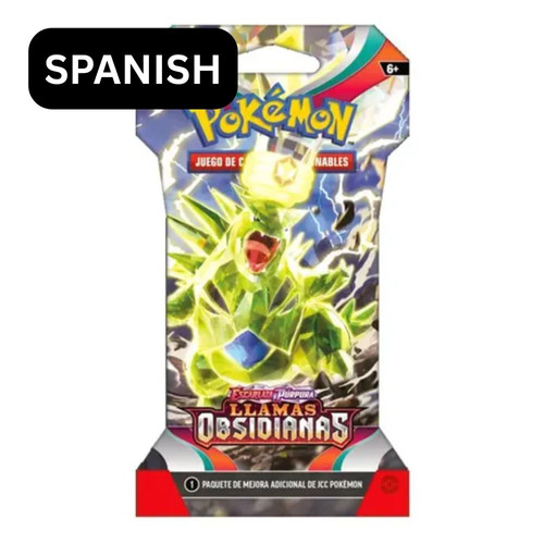 spanish pokemon card packs Obsidian Flames (llamas obsidianas) Sleeved Pack legal coin Spanish Pokemon Perfect Order pack