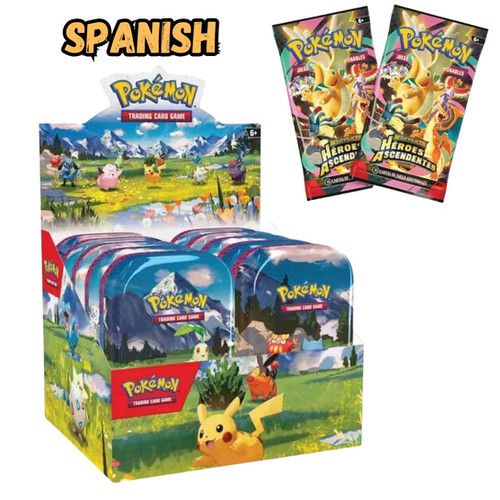 spanish pokemon booster box Spanish Pokemon Ascended Heroes Mini Tin Display