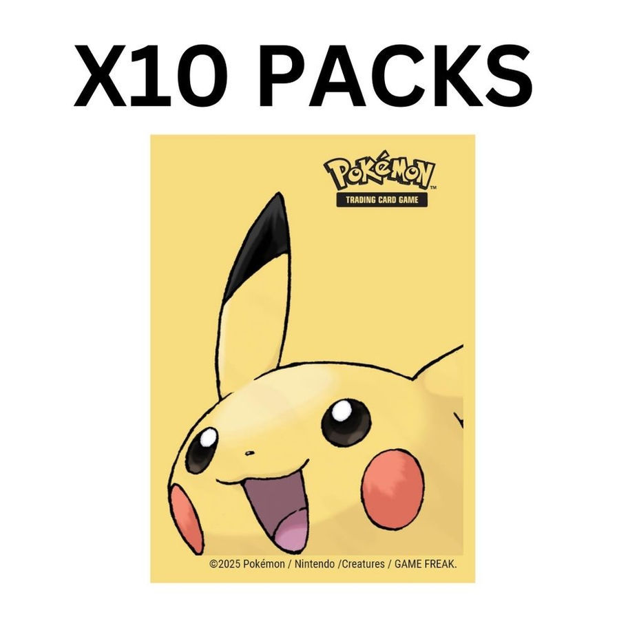 WHOLESALE X10 - Ultra Pro Sleeves Pokemon Pikachu - 65 count