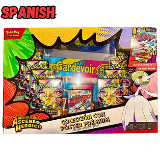 pokemon cards in spanish MVT 55 Black Collection with Pokemon V, VMAX, DX, GX and EX Cards High Power Cards, Collector's Edition Box (Black) Toys English tin with Spanish packs??????