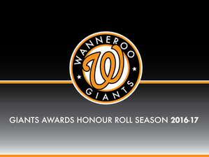 Giants Awards Honour Roll Season 2016/17