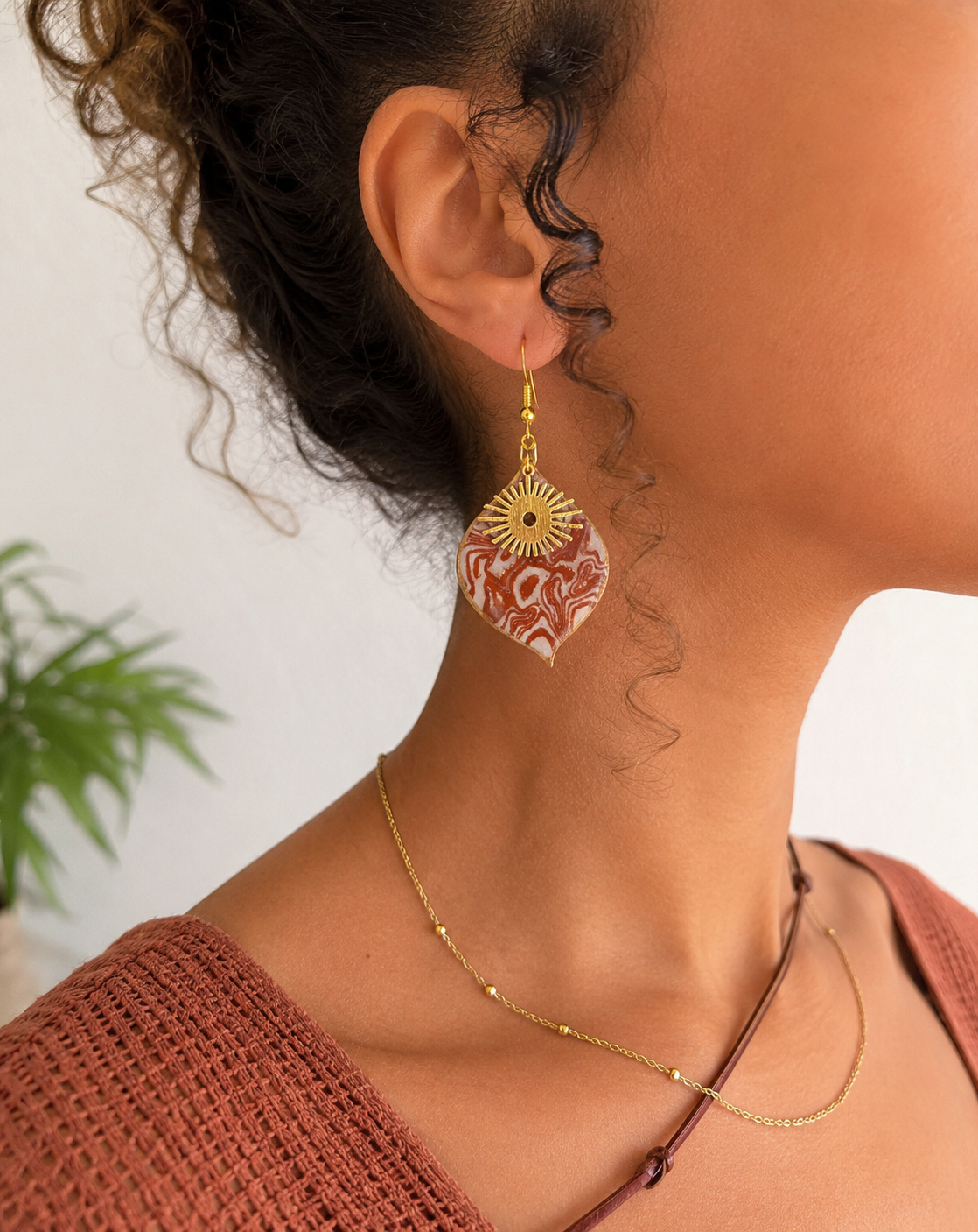 Boucles d'oreilles Soleil d'Argile