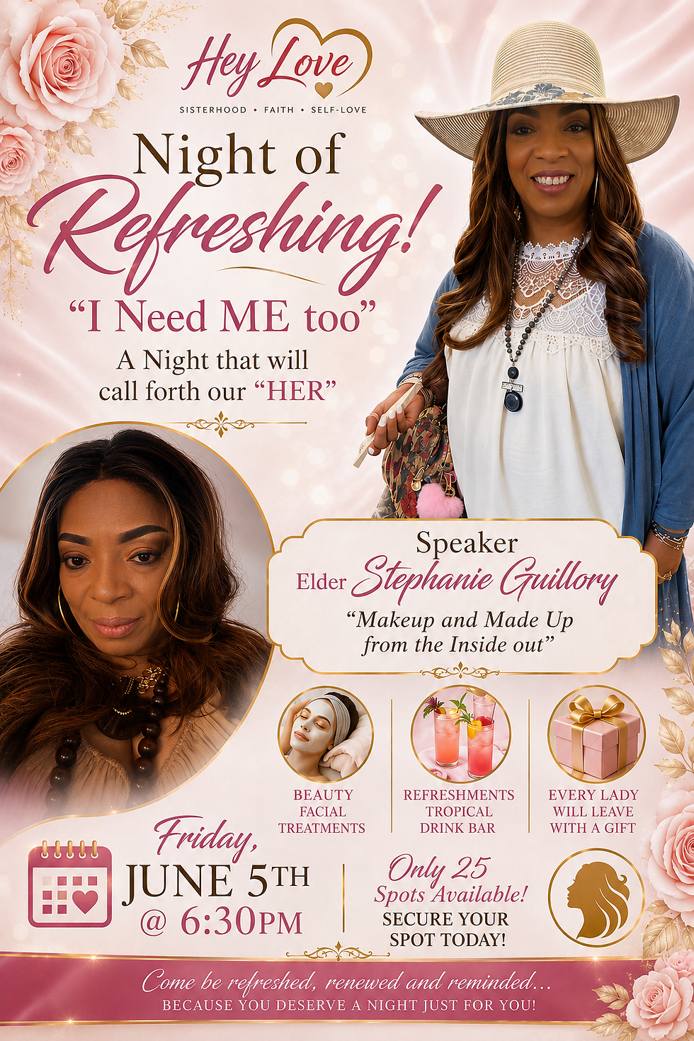 Hey Love "A Night of Refreshing" I need ME too!