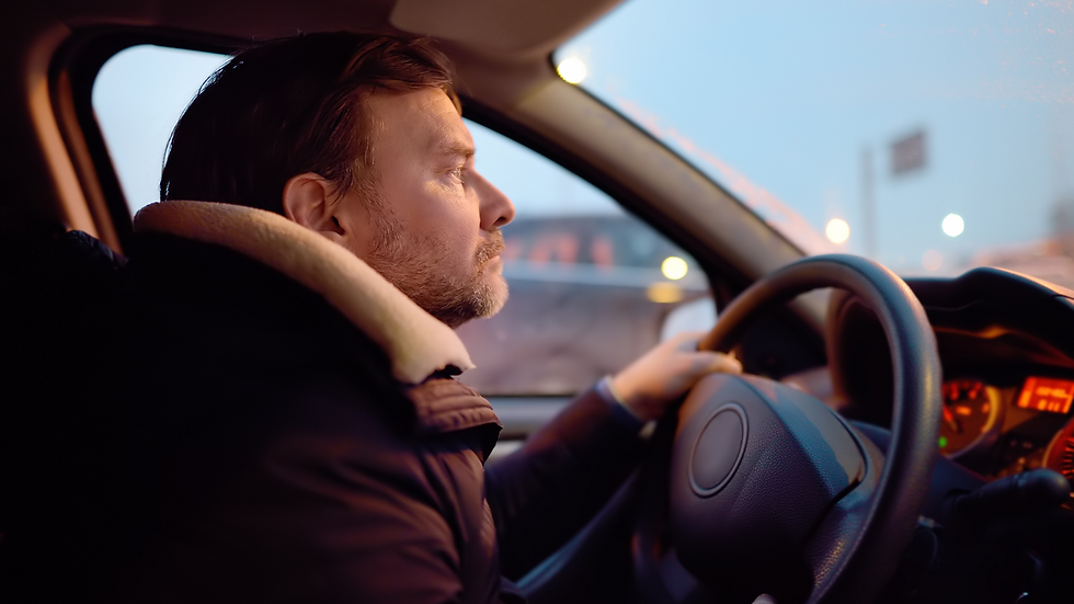 dad in car
