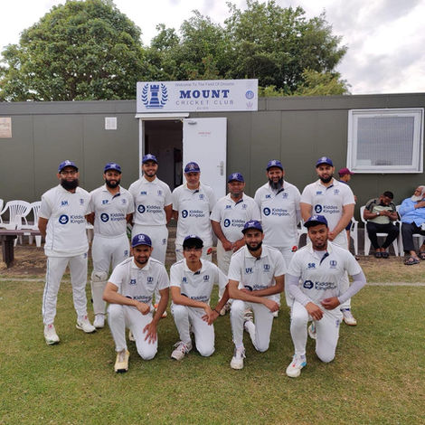 Our cricket team in white uniforms