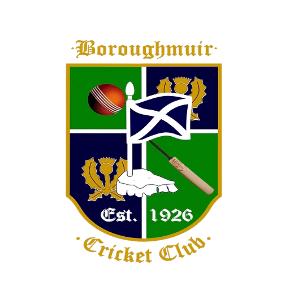 Clubshop Cricket Club emblem with bat, ball, 'Est. 1928'