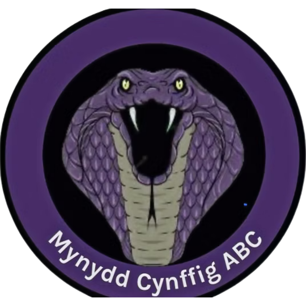 Mynydd Cynffig ABC logo with purple cobra