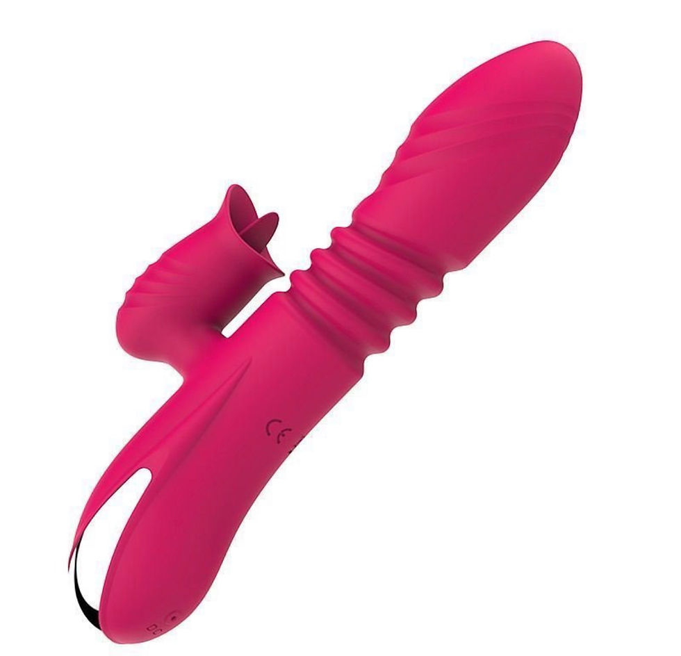 VIBRADOR PONTO G E CLITÓRIS 2 COM LÍNGUA VAI E VEM 12 MODOS