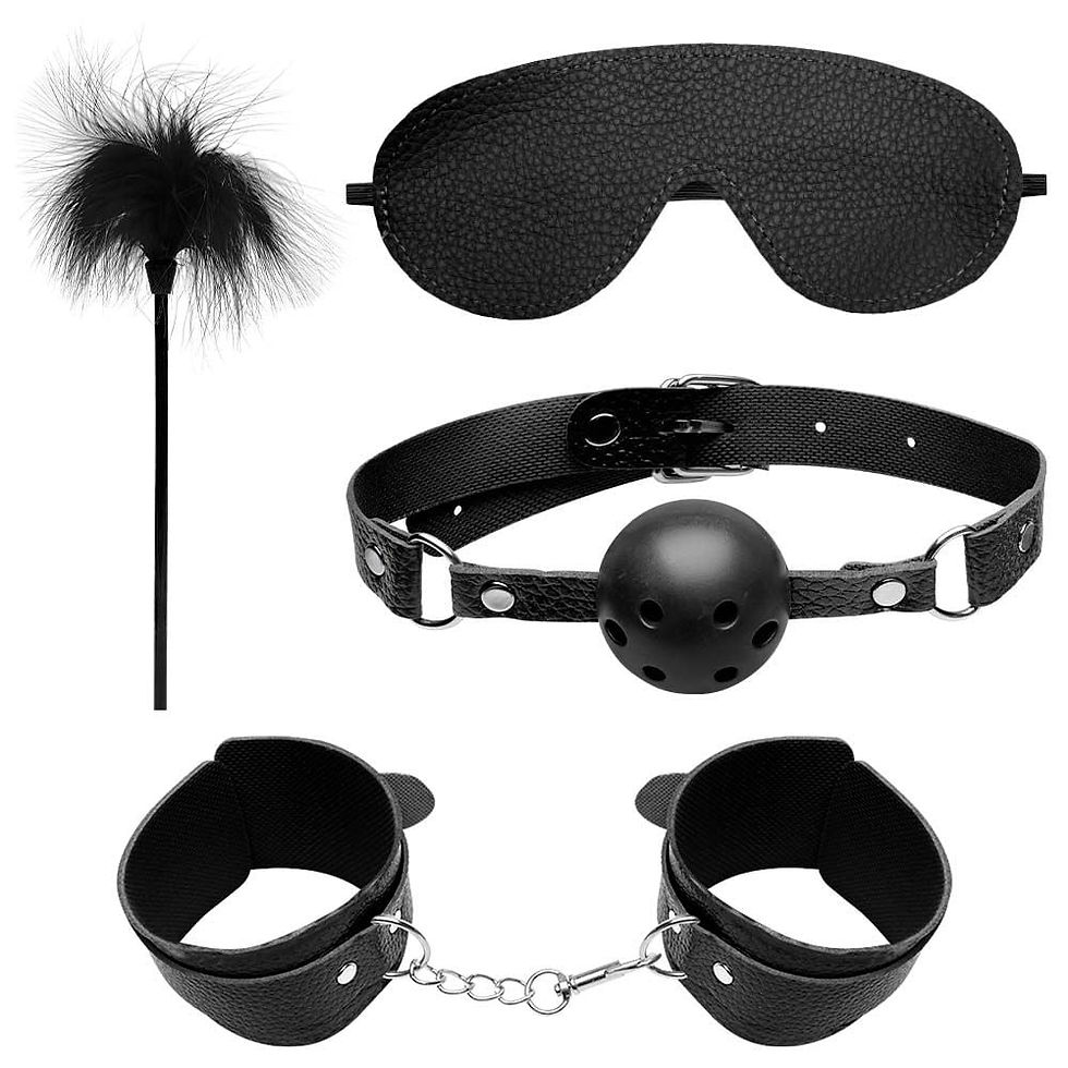 KIT SADO ERÓTICO COM 4 PEÇAS