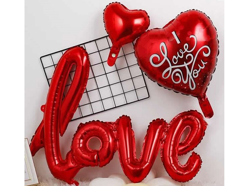 KIT DECORAÇÃO ROMÂNTICA (3 BALÕES + 1 CANUDO )