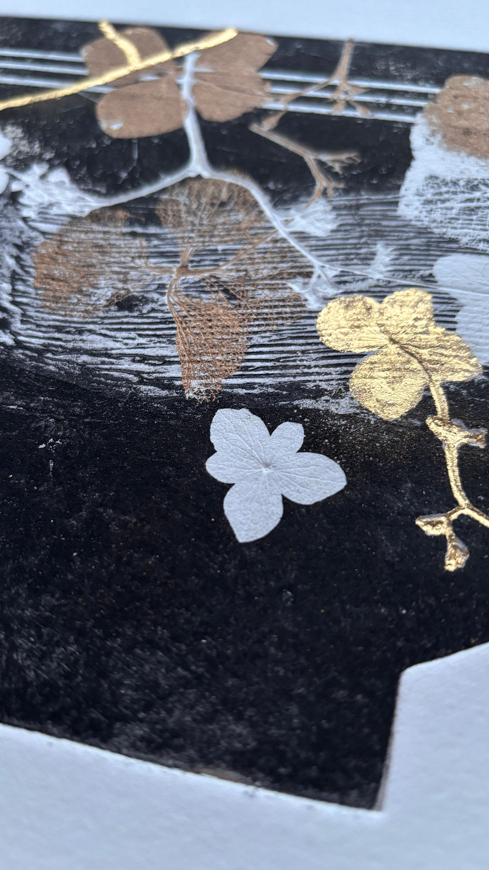 Thumbnail: Finding Peace - an original collagraph print