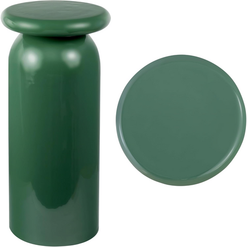 Glossy Green Cylindrical Side Table rental