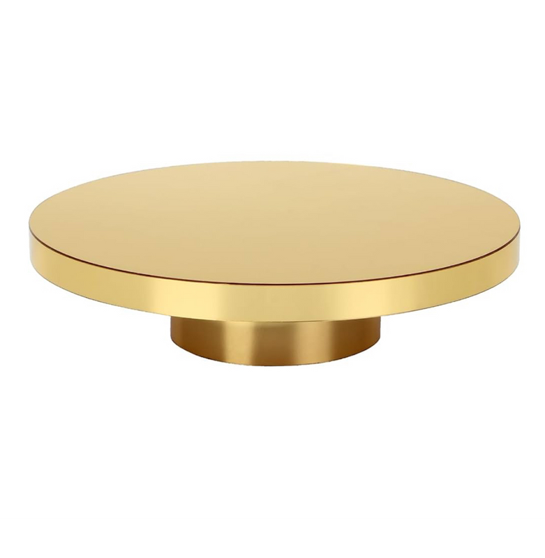 12" Gold Cake Stand for rent from ZNC Solutions, Wayne NJ