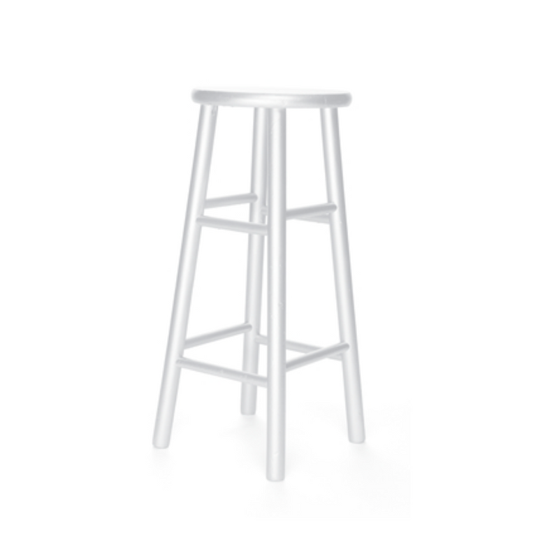 White Wooden Barstool for rent from ZNC Solutions, Wayne NJ