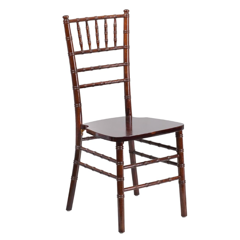 Dark Wood Chiavari Chair for rent from ZNC Solutions, Wayne NJ